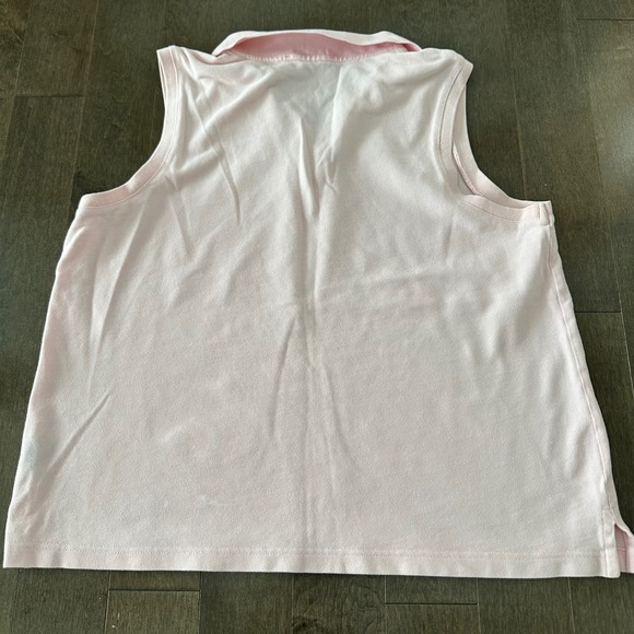 90s Ralph Lauren Sport Classic Fit Sleeveless Polo Top Tenniscore Golf Pink XL - Picture 9 of 10